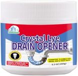 BELL BIRD Crystal Lye Drain Opener, Lye Sodium Hydroxide, Unclogs Bathroom Kitchen Sinks, Shower Pipes & Toilets, Sink Drain Cleaner, Clog Remover for Clogged Drains Bathtub Pipes (1PCS)