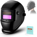 Robustt Auto Darkening Adjustable Welding Helmet | True Color Solar Powered Welding Hood, Wide Shade Range 19-24CM Welding Mask for TIG MIG ARC Weld Plasma Cut Grinding