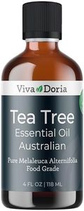 Viva Doria 100% Pure Tea Tree Essential Oil, Undiluted, Food Grade, Australian Tea Tree Oil, 118 mL (4 Fl Oz)