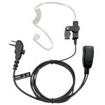 MaximalPower HYTERA HYT Single Wire 2-Pin Radio Earbud Headset PTT Mic in-Ear Clear Coil Tube