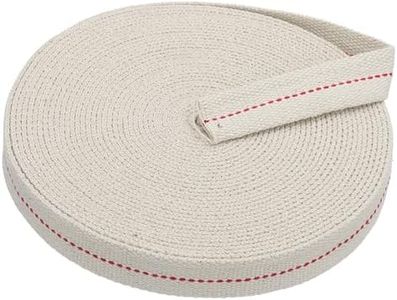 PATIKIL 7/8" Wide 33 Feet 100% Cotton Flat Wick, Oil Lamp Wicks with Red Stitch for Kerosene Lamp Lantern Oil Burner