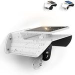 Solar Panel Charging Mount Compatible for Security Camera Wireless Outdoor,Solar Charger Power Built-in 8000mAH Rechargeable DC 5V Battery,Type-C,Micro USB and DC Port Cable,Waterproof