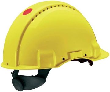 3M Hard Hat, Uvicator, Ratchet, Ventilated, Yellow, G3000NUV-GU
