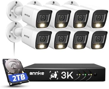 ANNKE 8CH 3K Security Camera System with Smart Dual Light, 8 Channel Surveillance AI DVR with Human/Vehicle Detection, 8x 5MP (2960 * 1665) CCTV Analog Cams with Mic, IP67, Color Night Vision, 2TB HDD