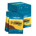 Honey Stinger Organic Gluten Free Cookies & Cream Waffle | Energy Stroopwafel for Exercise, Endurance and Performance | Sports Nutrition for Home & Gym, Pre & During Workout | 12 Waffles