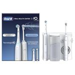 Oral-B Oral Health Center Oral Irrigator with Oxyjet Technology for Teeth Cleaning, 2 Replacement Nozzles & iO Series 4 Electric Toothbrush/Electric Toothbrush, 2 Replacement Brushes, 4 Modes for