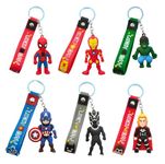 CIZO Superhero Marvel Avengers Keychain for Kids and Boys - Captain America Spiderman Batman Thor Hulk Iron Man Keychain for Birthday Return Gifts (Marvel Avengers)