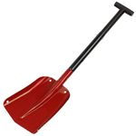 ALPIDEX Avalanche Shovel Aluminum Extendible Handle Portable Snow Showel, Colour:Red