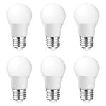 Poinivo 3W LED Light Bulb,3W E27 LED Light Bulbs,Low Wattage Light Bulbs,3000K Soft White,15W Equivalent,for Bathroom Vanity Porch String Light Bulbs,Non-dimmable,6 Pack