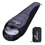 Mummy Sleeping Bag, Sportneer Sleeping Bags for Adults 3 Season Compact Sleeping Bag Warm Cold Weather Ultralight Sleeping Bag for Backpacking Camping Hiking Outdoor Travel 41℉-59℉