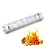 QWORK® 12" Stainless Steel BBQ Smoke Tube for Pellet Grill, Premium Hexagonal Smoker Tube Cold Smoker for all Grills, Hot/Cold Smoking, Charcoal Grilling