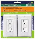 Leviton GFTR1-2PK Smartest Self-Test SmartlockPro Slim GFCI Tamper-Resistant Receptacle with Led Indicator, 15-Amp, White (2 Pack)