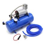 DC 12V Air Compressor 150psi with Universal 6 Liter Tank Train Air Horn Kit