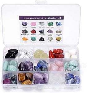 CrystalTears Assorted Healing Crystals Gemstones Bulk Tumbled Polished Stone Chips Natural Chakra Quartz Crystal Stones for Reiki Meditation Therapy Beginners Home Decor