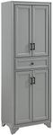 Crosley Furniture Tara Pantry, Cabinet, Distressed Gray