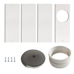 Portable Air Conditioner Window Seal Plates Kit, Plastic AC Vent Kit for Sliding Windows, Portable AC Duct, Adjustable Length Portable AC Vent Kit for 5.1/5.9 inch Air Conditioner Exhaust Hose