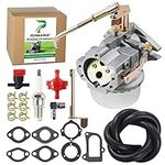 POSEAGLE K241 K301 New Carburetor with 2 Choke Levers with Kohler 47-091-01-S Governor Spring and 271030-S Mounting Gasket Tune-Up Kit for Kohler K241 K301 Cast Iron 10 12 HP K-Series