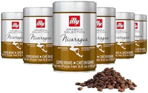 illy Whole Bean Coffee, Nicaragua Single Origin Medium Roast, 100% Arabica, Premium Italian Coffee, Ideal for Espresso, Drip, Moka and French Press Brewing, 8.8oz, 6 Pack