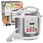 MasterChef 13-in-1 Pressure Cooker- 6 QT Electric Digital Instant MultiPot w 13 Programmable Functions- High and Low Pressure Slow Non-Stick Pot Cooking Warmer Options, LED Display, Delay Timer, Rice