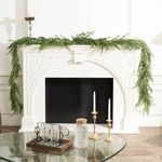 Avoeco Christmas Garlands - Norfolk Pine Garland for Mantel and Staircase, Real Touch Artificial Faux Greenery Holiday Decor (1Pcs, 6 feet)