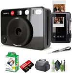 Leica Sofort 2 Hybrid Instant Photo Film and Digital Camera (Black) (19190) with LCD Display Bundle with Fujifilm Instant Film 20 Sheets + 128 GB Memory Card + Bag + Cleaning Kit