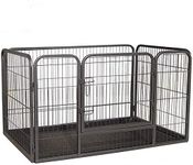 Doggy Style Heavy Duty Whelping Pen With Abs Tray Puppy Play Pen Puppies Cage Crate Cartes Cages Dog Training Playpen for Dogs and puppies (Med)