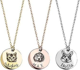 MignonandMignon Personalized Gift for Women Pet Necklace Handmade Portrait Jewelry Custom Unique Mother's Day - LCN-AP
