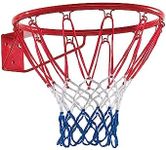 Sure Shot 211 Home Court Basketball Hoop, Official Size, Red/White/Blue