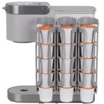 Coffee Pod Holder Side Mount K Cup Pods Dispenser compatible with Keurig Coffee Makers, Perfect for Small Counters (3 Pack/For 15 K-Cups, LIGHT GREY)