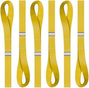 Soft Loop Tie Down Straps - 1,500 Load Capacity & 4,500 Lbs Breaking Strength - 6 Pack - Loops for Securing ATV, UTV, Motorcycles, Scooters, Dirt Bikes, Lawn & Garden Equipment - by AUGO
