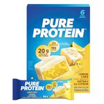 Pure Protein Bars - Nutritious, Gluten Free bar, made with Whey protein blend - low sugar, protein snack. Deliciously satisfying. Made in Canada, Lemon Cake (Pack of 6)