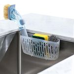 simpletome Sink Caddy Basket, Sinkware Organizer, 3X Strong Suction Cups Or Countertop (Translucent White)