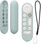 kwmobile Case Compatible with Google TV Streamer 4K Case - Soft Silicone Cover for Remote Control - Pastel Green