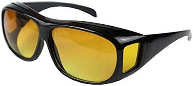 Boolavard Night Sight Night Driving Over Glasses UV Wind Protection (Yellow)