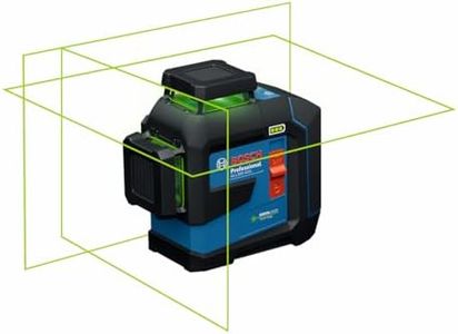 Bosch GLL300-42GL 360º Green-Beam Three-Plane Leveling and Alignment Laser, Self-Leveling, Li-Ion Battery, USB-C Charging, IP65 Rated, 100 Ft. Range
