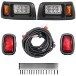 COOL STAR 12V LED Headlight Tail Light Kit Compatible with Club Car DS 1993-UP Gas & Electric Golf Cart with Installation Instruction