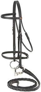 Silver Fox Raised Snaffle Bridle Black Cob