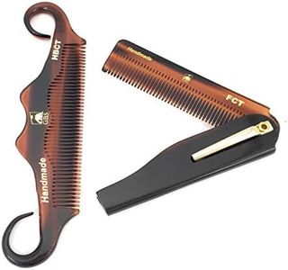 G.B.S Handmade Foldable All Purpose Comb Handle Bar Comb for Mustache Men’s Grooming Comb Made of Fine Tooth for Long lasting Style Beard & Hair Combo 2