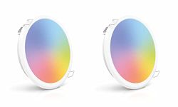 Crompton Star Immensa WiFi Smart LED Connected Ceiling Light | 15W Round | 16 million colours | Compatible with Amazon Alexa and Google Assistant | Pack of 2, Cutout Dimension: 6 inch