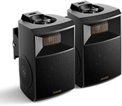 Donner Outdoor Passive Speakers (Pair) - 4.5" Waterproof Wall Mount Speakers 100 watts with Powerful Bass for Garden Patio Backyard Porch, Black, M20-5