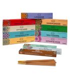 Raajsee Natural Incense Sticks Assorted 12 Pack Set 15gm Each, 100% Organic Multipack insensé sticks Non Toxic Hand Rolled- Perfect for Church Aromatherapy, scented Joss Stick