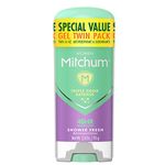 Women's Deodorant by Mitchum, Antiperspirant Stick, Triple Odor Defense Gel, 48 Hr Protection, Shower Fresh, 3.4 Oz (Pack of 2)