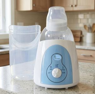 R for Rabbit Hot Bot Bottle Warmer & Sterilizer | Electric Baby Food, Water & Milk Heater & Defrost with Manual Temperature Adjustment, Bpa Free Nipple (Blue-White), 1 Count
