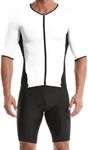 Wulibike Men's Trisuit Short Sleeve Triathlon Suit,Breathable and Quick Drying Mens Triathlon Tri Suit，Cycling Suit Mens