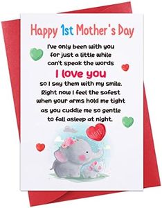 FaCraft Happy First Mothers Day Cards for Mom Mother Wife 1st Mothers Day Gifts from Baby Boy Girl Mothers Day Greeting Card for First Time Mom Mother to be Mothers Day Gifts Card with Envelope