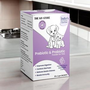 The K9 Store Prebiotics & Probiotics for Dogs & Cats - Dog Gut Health Supplement - Dog Diarrhea Medicine - Pro Belly for Dogs Gut - Dog Supplement Powder - Probiotic for Cat - 10 SACHETS