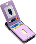 LakiBeibi Phone Case for iPhone 11 Dual Layer Lightweight Premium Leather iPhone 11 Wallet Case with Card Slot Magnetic Lock Folio Flip Protective Case for Apple iPhone 11 6.1 Inches (2019), Purple