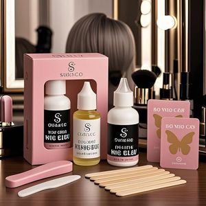 Smilco Wig Glue & Remover Kit 5 Pack - 3.02OZ Waterproof Lace Front Adhesive for Women, Non-Toxic Water-Based Resin with Quick Removal Tool, 8W Hold Hair Systems