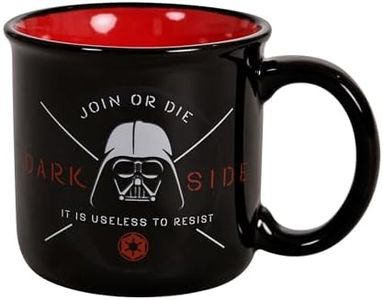 Elbenwald Star Wars Taza con logo e inscripción Darth Vader 400 ml Cerámica Negro Rojo