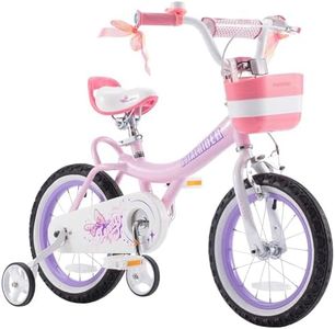 RoyalBaby Kids Girls Bike Bicycle with Basket Training Wheels 12 Inch Jenny Pink